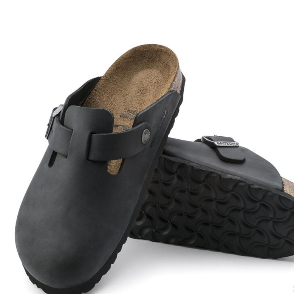 Birkenstock Boston Black Oiled Leather-Sz 36